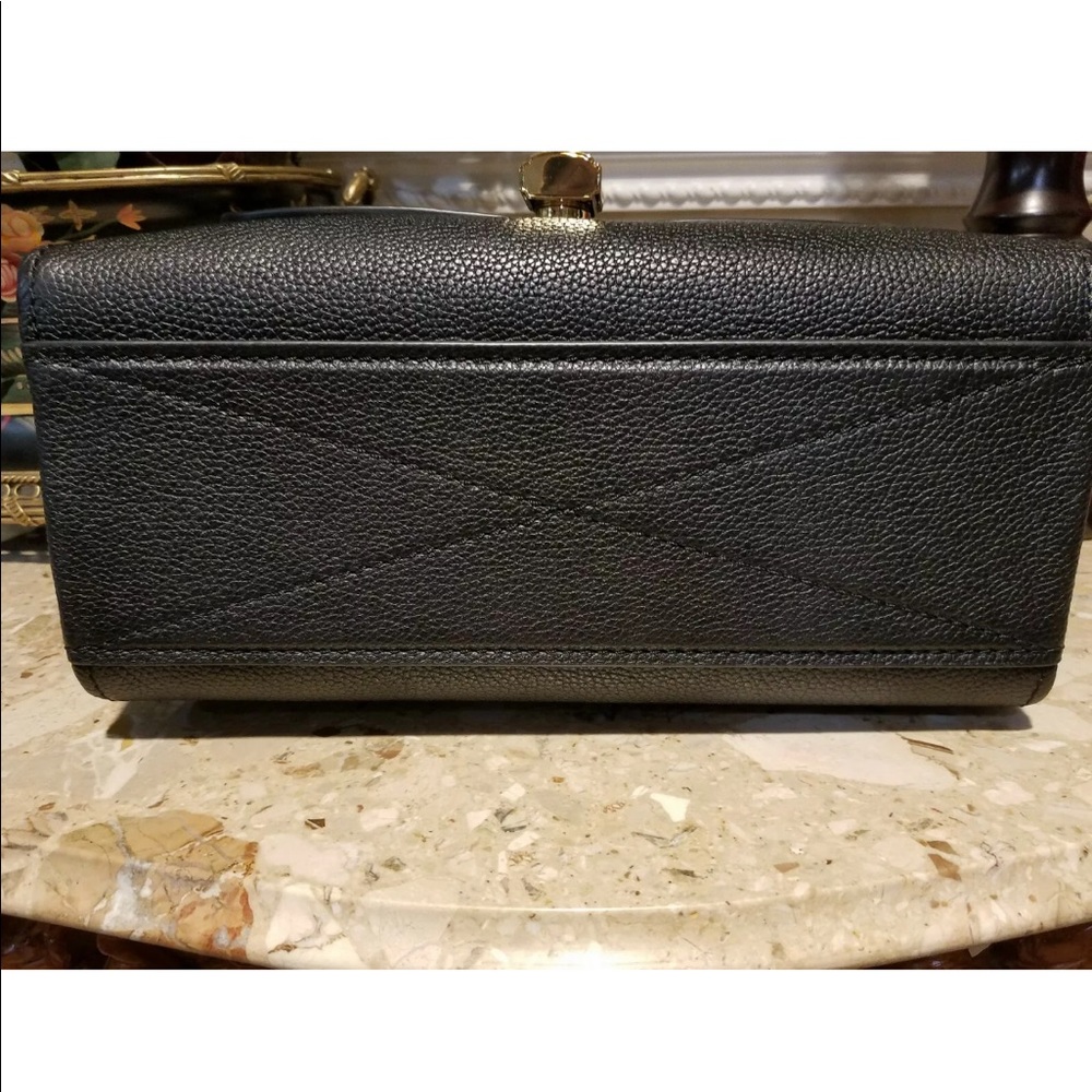 Marc Jacobs Lock That Black Leather Satchel Bag - Picture 5 of 8